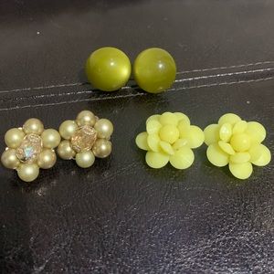 Vintage clip on earrings